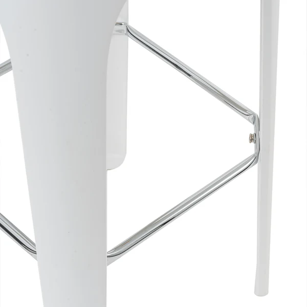Barhocker Eiby - Esche massiv / Kunststoff & Metall - Esche / Weiß & Chrom - Image 12
