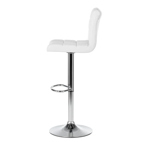 Barhocker Fitzgerald - Kunstleder - Weiß / Chrom - Einzelhocker - Image 4