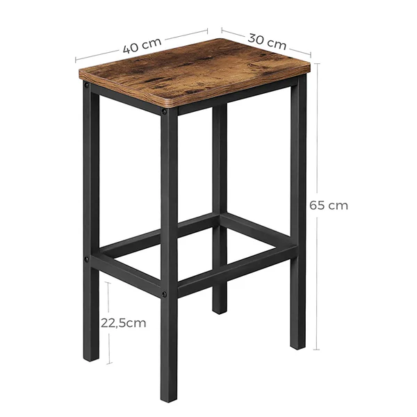 Barhocker Proisy (2er-Set) - Eiche Rustikal Dekor / Schwarz - Image 7
