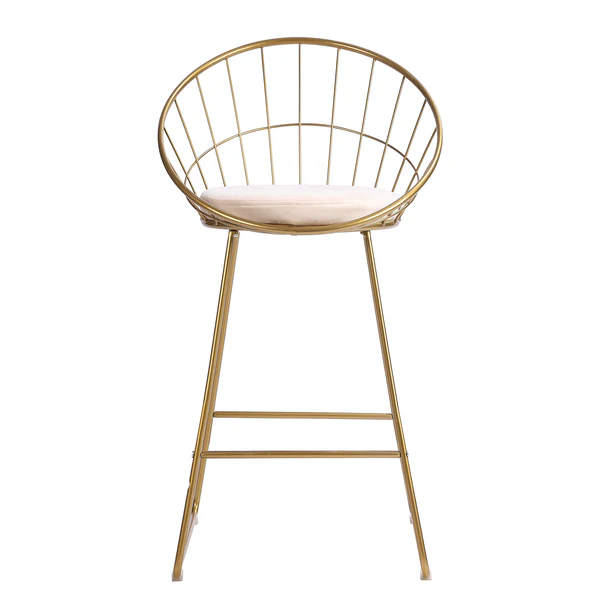 Barstuhl Ceza (2er-Set) - Beige / Gold - Image 2