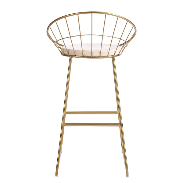 Barstuhl Ceza (2er-Set) - Beige / Gold - Image 4