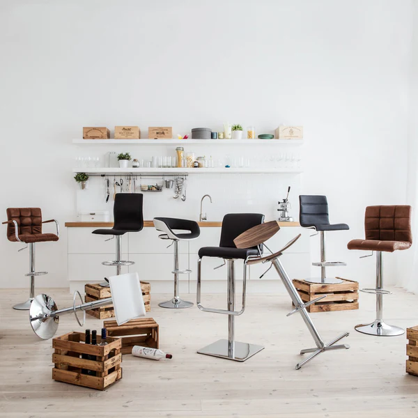 Barstuhl Fitzgerald - Antikbraun / Chrom - 2er Set - Image 2