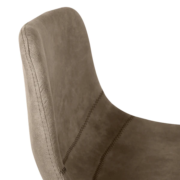 Barstuhl Luhi (2er-Set) - Microfaser / Stahl - Beige / Grau - Image 7