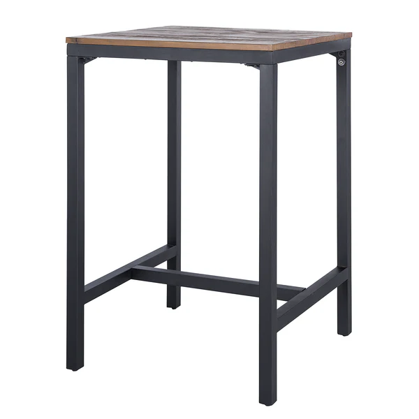 Bartisch GRASBY - Pinie massiv / Metall - Pinie Dunkel / Schwarz