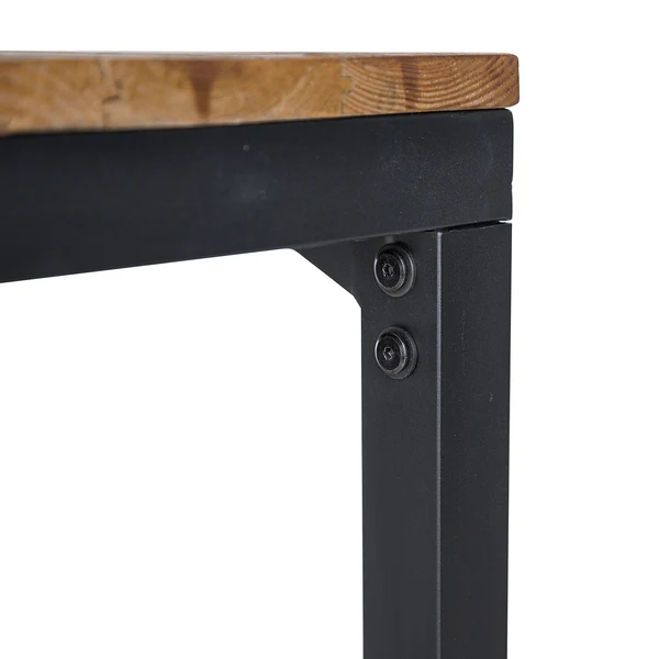 Bartisch GRASBY - Pinie massiv / Metall - Pinie Dunkel / Schwarz - Image 10