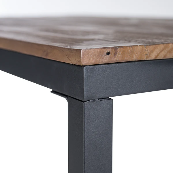 Bartisch GRASBY - Pinie massiv / Metall - Pinie Dunkel / Schwarz - Image 9