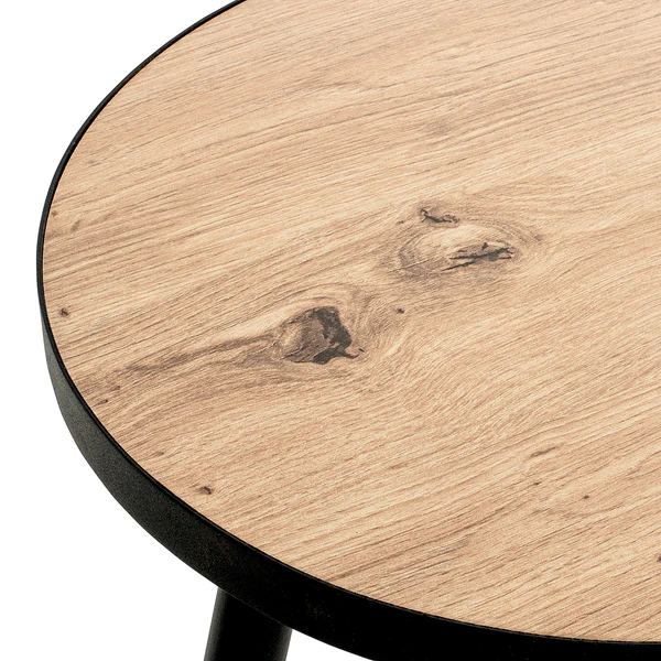 Beistelltisch Baligill - Höhe 37 cm - MDF / Stahl - Wildeiche Dekor - Image 2