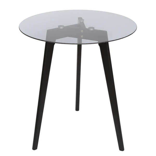 Beistelltisch Great Bend - Metall / Glas - Schwarz