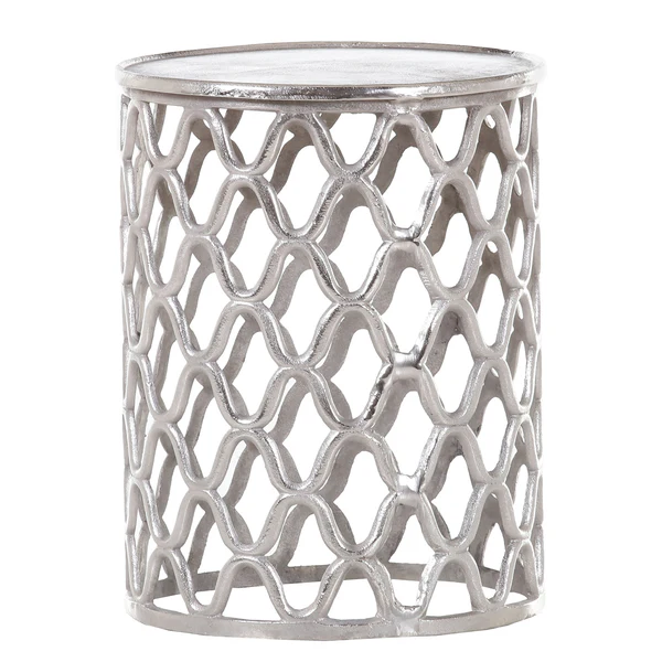 Beistelltisch Karlin - Aluminium - Silber