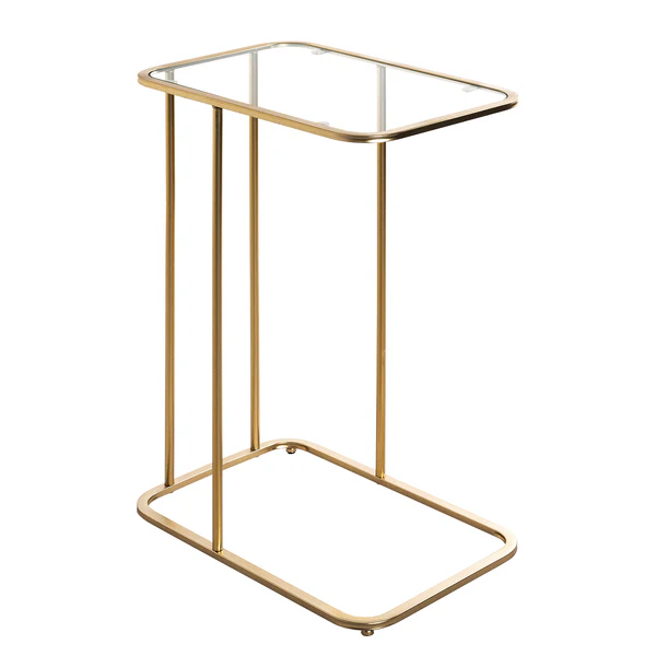 Beistelltisch Sabugal - Glas / Metall - Gold