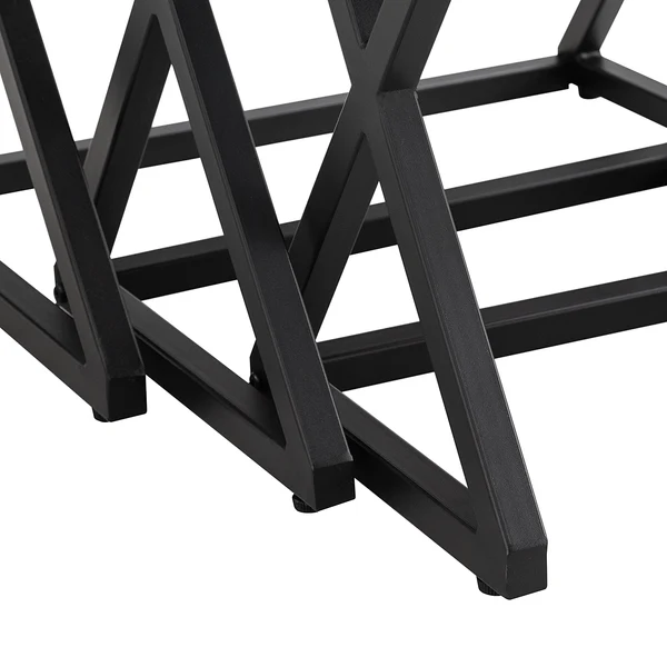Beistelltischset BOGDA 3-teilig - Echtholzfurnier / Metall - Eiche - Image 7