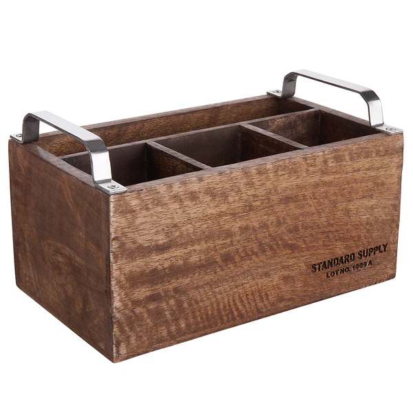 Besteckträger STANDARD SUPPLY - Mangoholz - Braun - Image 3