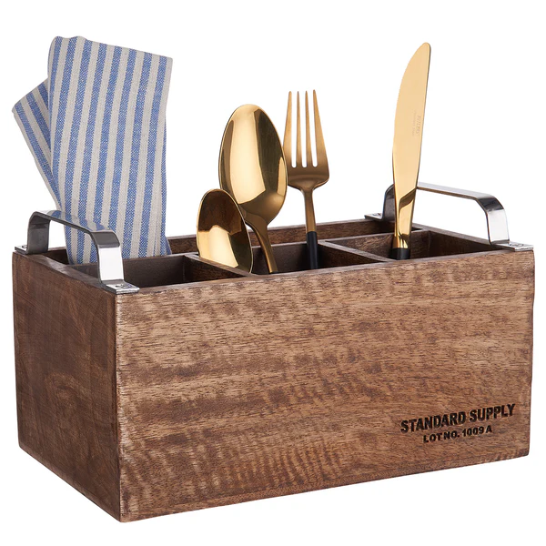 Besteckträger STANDARD SUPPLY - Mangoholz - Braun - Image 4
