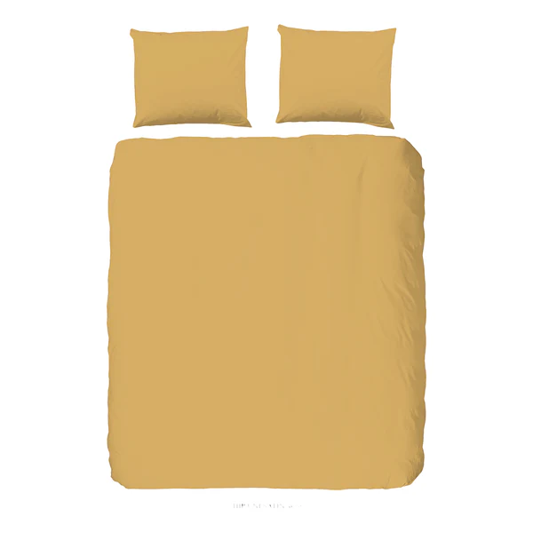 Bettwäsche 0280 - Baumwolle-Satin - Ocker - 140 x 200/220 cm + Kissen 70 x 60 cm