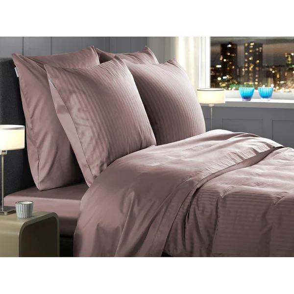 Bettwäsche Banda - Baumwolle Satin - Altrosa - 135 x 200 cm + Kissen 80 x 80 cm - Image 3