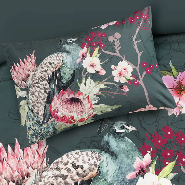 Bettwäsche Blossom - Baumwollsatin - Mehrfarbig - 140 x 200 cm + Kissen 65 x 65 cm - Image 9