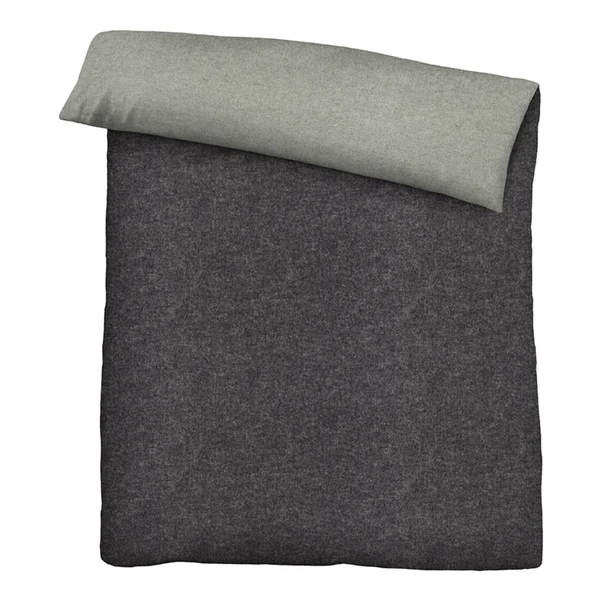 Bettwäsche Careno - Baumwollstoff - Titanium - 135 x 200 cm + Kissen 80 x 80 cm - Image 3