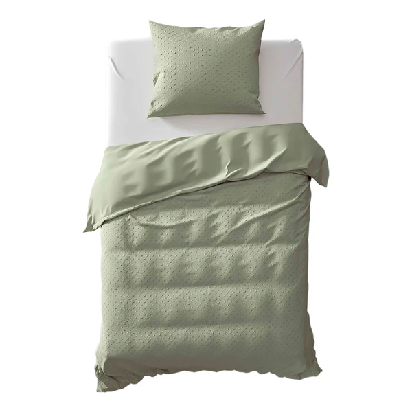 Bettwäsche Eloise - Perkal - Grün - 140 x 200/220 cm + Kissen 70 x 60 cm