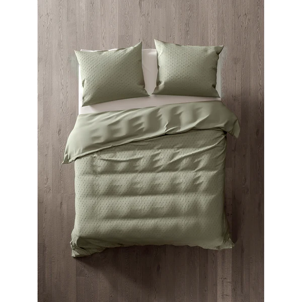 Bettwäsche Eloise - Perkal - Grün - 140 x 200/220 cm + Kissen 70 x 60 cm - Image 4