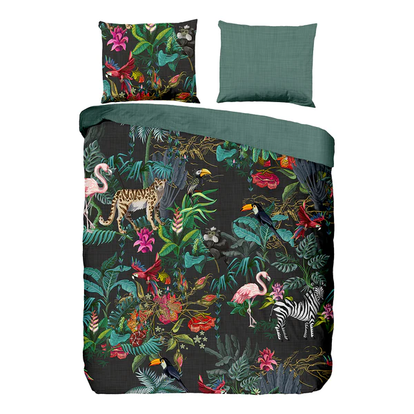 Bettwäsche Funky - Baumwolle - Multi - 200 x 200/220 cm + 2 Kissen 70 x 60 cm