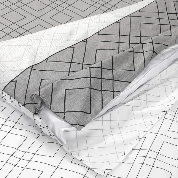 Bettwäsche Heather - Baumwollsatin - Grau - 155 x 220 cm + Kissen 80 x 80 cm - Image 3