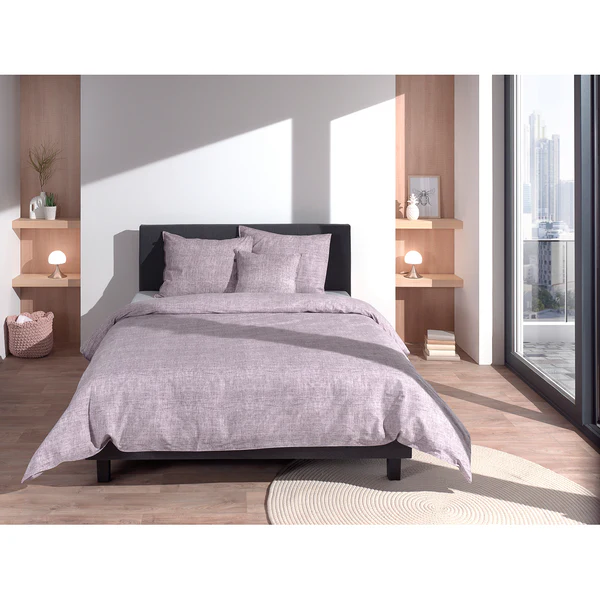 Bettwäsche Lino - Renforce - Violett - 260 x 200/220 cm + 2 Kissen 70 x 60 cm - Image 2