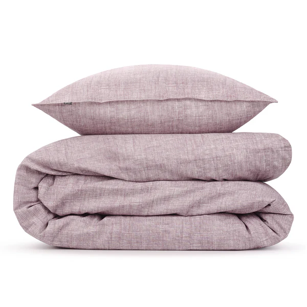 Bettwäsche Lino - Renforce - Violett - 260 x 200/220 cm + 2 Kissen 70 x 60 cm - Image 4