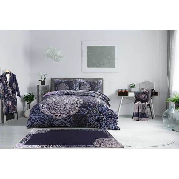 Bettwäsche Medley - Baumwollsatin - Mehrfarbig - 140 x 200 cm + Kissen 65 x 65 cm - Image 3