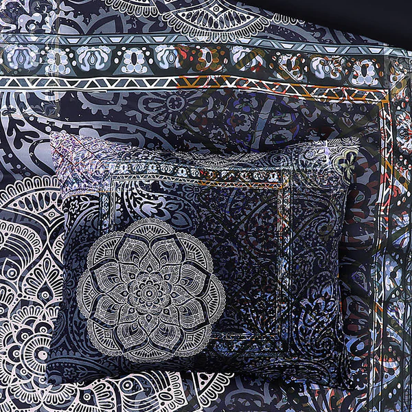 Bettwäsche Medley - Baumwollsatin - Mehrfarbig - 140 x 200 cm + Kissen 65 x 65 cm - Image 8
