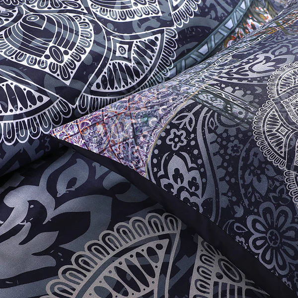 Bettwäsche Medley - Baumwollsatin - Mehrfarbig - 140 x 200 cm + Kissen 65 x 65 cm - Image 9