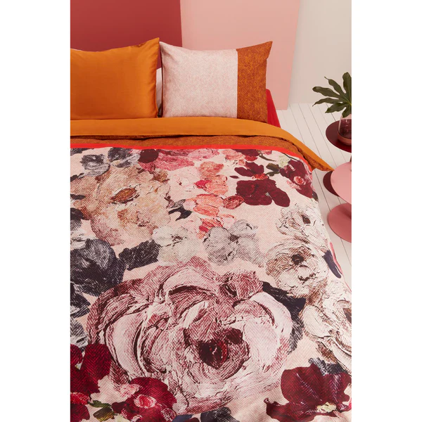 Bettwäsche Mellow - Satin - Mauve / Bernstein - 155 x 220 cm + Kissen 80 x 80 cm - Image 2