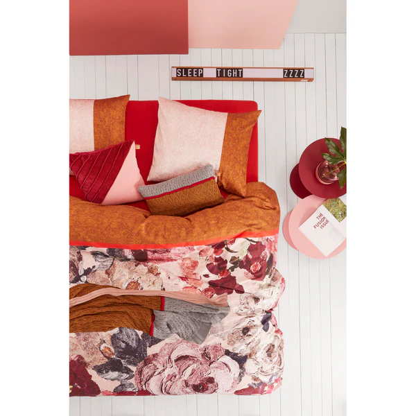 Bettwäsche Mellow - Satin - Mauve / Bernstein - 155 x 220 cm + Kissen 80 x 80 cm - Image 3