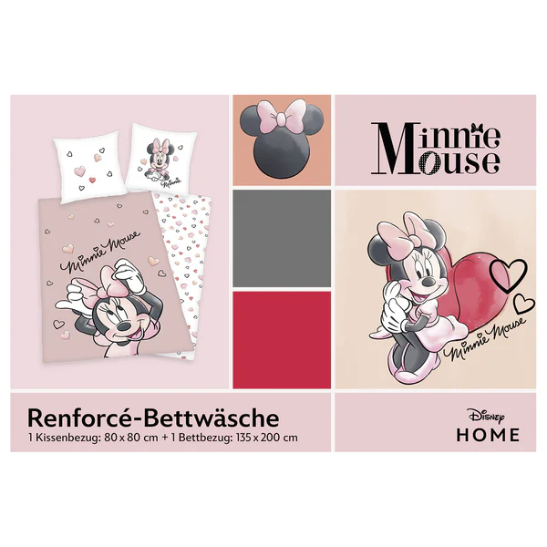 Bettwäsche Minnie Mouse III - Renforcé - Altrosa / Weiß - Image 6