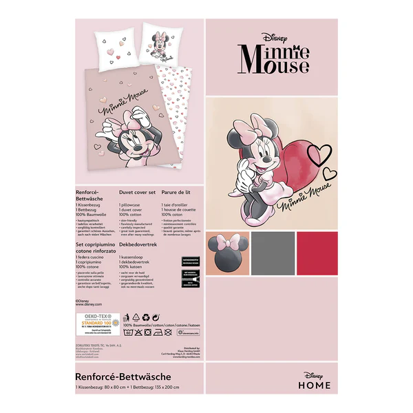 Bettwäsche Minnie Mouse III - Renforcé - Altrosa / Weiß - Image 7