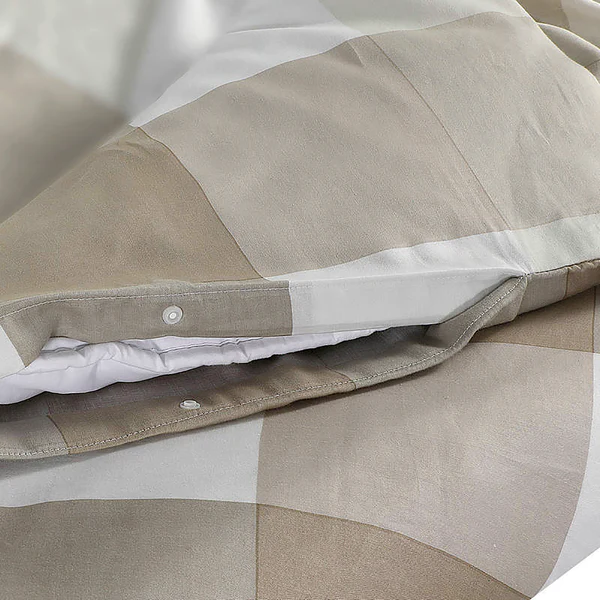 Bettwäsche Nevada - Baumwollsatin - Taupe - 140 x 240 cm + Kissen 70 x 60 cm - Image 4