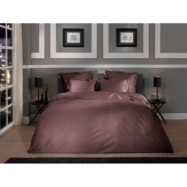 Bettwäsche Punto - Baumwolle Satin - Braun - 240 x 260 cm + 2 Kissen 60 x 70 cm - Image 2