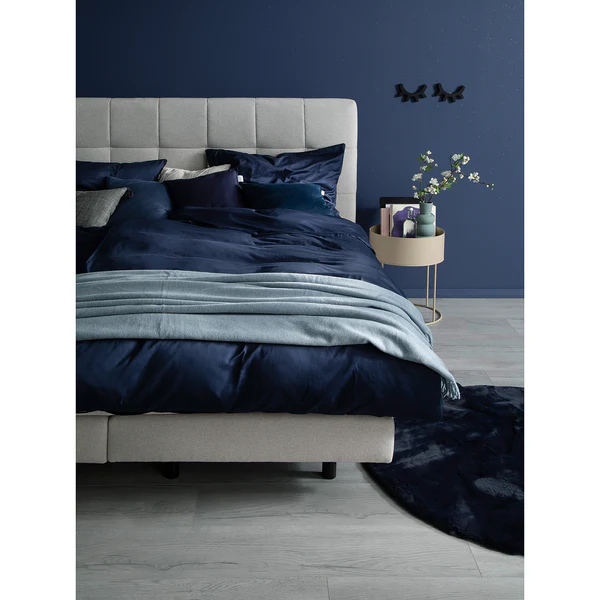 Bettwäsche Pure - Baumwolle - Marineblau - 135 x 200 cm + Kissen 80 x 80 cm - Image 2