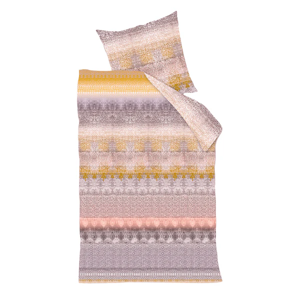 Bettwäsche Refined - Baumwollstoff - Mehrfarbig - 155 x 220 cm + Kissen 80 x 80 cm