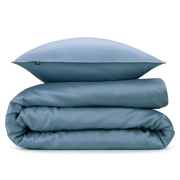 Bettwäsche Satinado - Baumwolle Satin - Jeansblau - 135 x 200 cm + Kissen 80 x 80 cm - Image 4