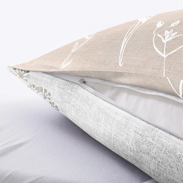 Bettwäsche Savannah - Mako-Satin - Taupe - 135 x 200 cm + Kissen 80 x 80 cm - Image 2