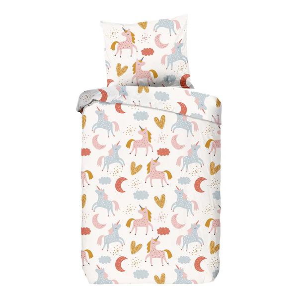 Bettwäsche Unilove I - Baumwolle - Multi - 120 x 150 cm + Kissen 70 x 60 cm