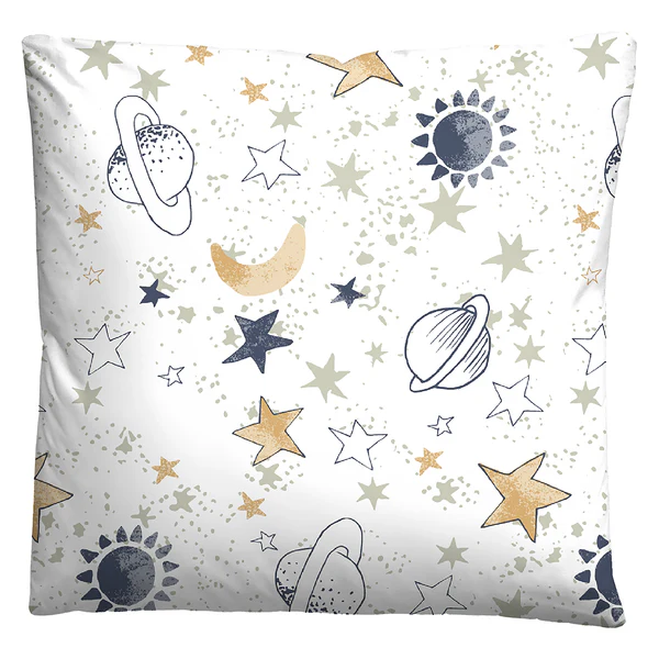 Bettwäsche Universe - Baumwollstoff - Weiß - 135 x 200 cm + Kissen 80 x 80 cm - Image 4