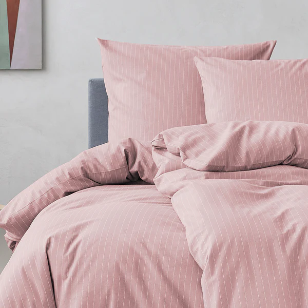 Biber Bettwäsche Cuno - Baumwolle - 2-teilig - Rosé - 135 x 200 cm + Kissen 80 x 80 cm - Image 2