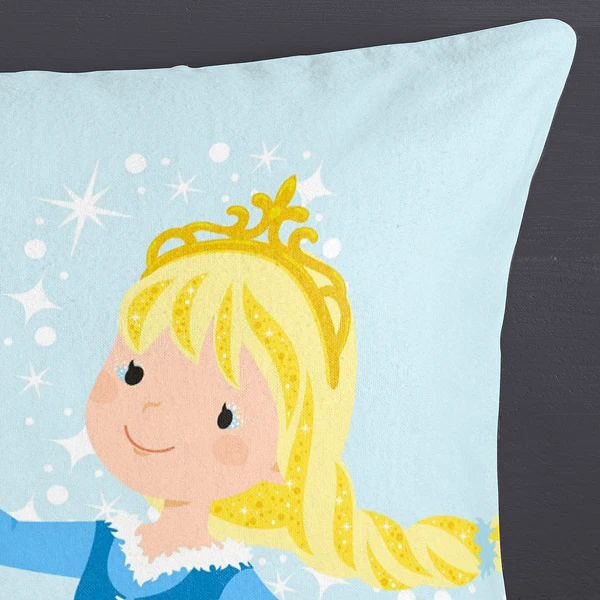 Biber-Bettwäsche Iceprincess - Baumwolle - Hellblau - 135 x 200 cm + Kissen 80 x 80 cm - Image 4