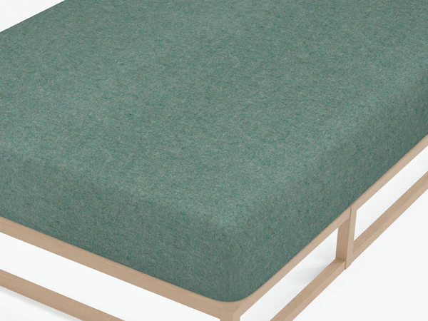 Biber-Spannbetttuch Hukan - Grün - 140-160 x 200 cm - Image 3