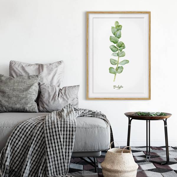 Bild Aquarell Botanik Eukalyptus IV - Eiche teilmassiv - Eiche - 30 x 40 cm - Image 5