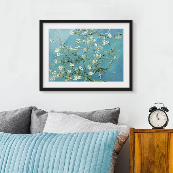Bild Mandelblüte V - Kiefer teilmassiv - Schwarz - 100 x 70 cm - Image 4