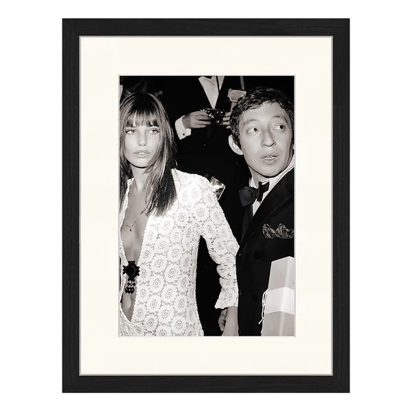 Bild Serge Gainsbourg and Jane Birkin - Buche massiv / Plexiglas - 32 x 42 cm