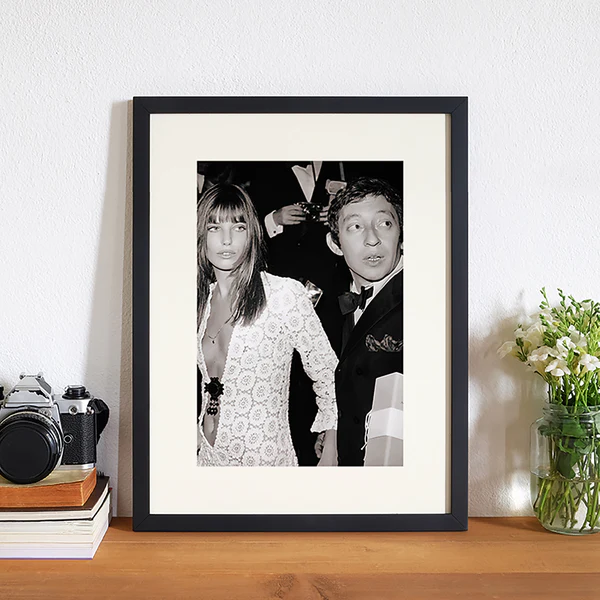 Bild Serge Gainsbourg and Jane Birkin - Buche massiv / Plexiglas - 32 x 42 cm - Image 2
