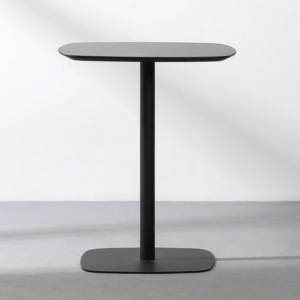 Bistrotisch Finse - Echtholzfurnier / Metall - Eiche Schwarz / Schwarz - Image 3